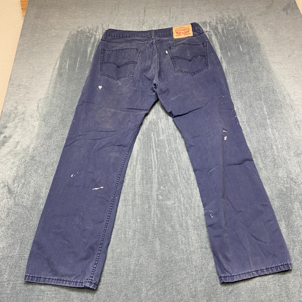 Levi's 505 Jeans Mens 33x30 Blue Denim Everyday Wear Regular Fit Straight Leg